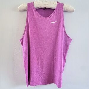 Nike Dri-Fit Heathered Pink Tank Athletic Athliesure Gym Casual Elena Gilbert L